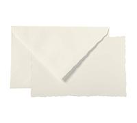 Lalo 25200L - A "Paris Collection" correspondence set including 10 cards 9.7x15.2 cm 300g and 10 lined envelopes with serrated edges 10x15.8 cm, White