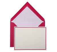 Lalo 32615L - Correspondence Set with 10 Single Cards 10.7x15.2 cm 300g and 10 Lined envelopes 11.4x16.2 cm, in Raspberry Colour. Conditioned in Plastic Bag