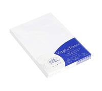 Lalo 33850L - Verge de France. Pack of 25 folded easels paper. Size: 3.5x10 cm 210g, Laid Paper from France, Extra-white. Lined, Correspondence, Made in France.