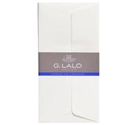 Clairefontaine - Ref 46100L - G.Lalo Self Adhesive Lined Envelopes (Pack of 25) - DL (110 x 220mm) in Size, 100gsm French Laid Paper - Vergé de France - White