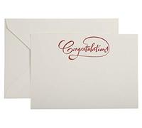 Lalo 60506L - A typo-lettering correspondence Set including a single card 10,7x15,2 cm and an envelope 11,4x16,2 cm 350g, Congratulations Letter Calligraphy