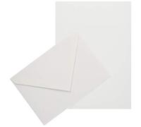 Lalo 62200L - Tole Imperial Correspondence set including 10 A5 100g sheets and 5 gummed envelopes C6 11.4x16.2 cm, Imperial Canvas, White, Straight Edged