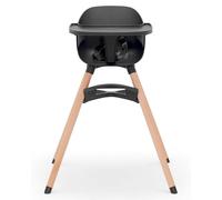 Lalo The Chair Convertible 3-in-1 High Chair - Wooden High Chair for Babies & Toddlers, Baby High Chair with Dishwasher Safe Tray, Adjustable Footrest, Licorice