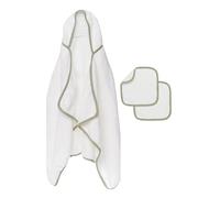 Lalo The Hooded Towel - Washcloth 2-Pack for Babys & Toddlers - Coconut - Sage