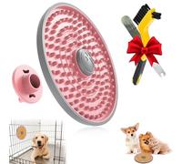 Lalolee Dog Lick Mat, Pink, for Crate Training and Reducing Anxiety, Made of Natural Rubber, Promotes Healthy Feeding and Oral Hygiene