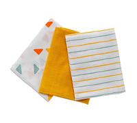 LaLoona Muslin Cloths for Baby 3-Pack 70x70 cm - Soft & Colorful Muslin Squares, 100% Cotton, OekoTex Certified, Ideal as Reusable Diapers, Spit-Up Cloths & Swaddles - Buttercup Yellow