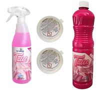 Lalucca Spanish Cleaning Products Talco Bundle Giftset, Multisurface Cleaner Spray 750ml, Floor Cleaner 1L, Sink Fizzer 20g Household Cleaning Essentials Cleaning Kit