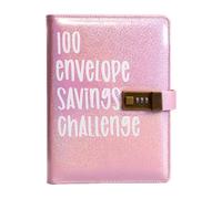 Laluerck 100 Envelopes Money Saving Challenge Binder Cash Saver Money Notebook Great Gift For Friends And Family