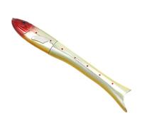 Laluerck Portable Ultralight Fishing Rod Fish Shaped Mini Pocket Pen Sea Ice Fishing Rod for Underwater Fishing Use