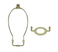 Laluky 8 inch Lamp Shade Harp Holder Lamp Harp Adapter, Iron Lamp Harp Holder Kit Replacements, DIY Lighting Accessories Horn Frame(gold)