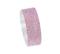 Laluna Sparkling Crystal Stackable Stretch Rhinestone Bracelets for Women, Black and gold/pink/silver/rose gold rhinestone bracelet, M, Rhinestone
