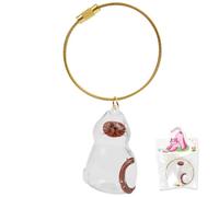 LALXUIEYC Cat Hair Storage Keychain: Pet Fur Keepsake Collector, Dog Transparent Pendant Memorial Bottle, Cat Lover Collecting Gift (Siamese Cat)