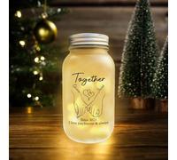 Lam Hub Fong Personalized Mason Jar LED Fairy Light Custom Names & Date Warm White Bedside or Hanging Decor Romantic Gift for Couples, Anniversary, Wedding, Valentine’s,Christmas (B)