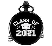 Lam Hub Fong Personalized Pocket Watch with Chain Text Engraving Vintage Smooth Dad Pocket Watches Classic for Men Graduation Gift for Birthday Anniversary Father's Day (Black 4)