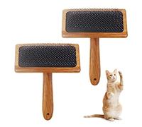 Lam-lord 2 Pcs Wool Carders, Hand Carders for Wool, Craft Wool Needle Felting Tools with Solid Wood Handle, Carding Brushes for Needle Felting Wool