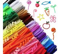 Lam-lord 300 Pieces Pipe Cleaners Colorful Chenille Pipe Cleaners Chenille Yarn Pipe Cleaners Colorful Chenille Wire Stems DIY Creative Decoration for Kids School Crafts (Multicolor 6mm x 30cm)