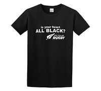 LAM PURE New Zealand All Black Rugby Unisex 100% Cotton Short-Sleeve T-Shirts Black XL