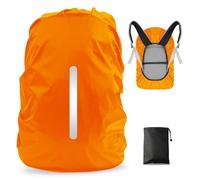 LAMA 1 Pack Waterproof Rain Cover for Backpack, Reflective Rainproof Protector for Anti-dust and Anti-Theft M 26L-40L Orange