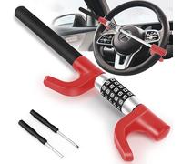 LAMA 5 Digit Combination Car Steering Wheel Lock, Password Code Steering Lock, Retractable Keyless Heavy Duty Steering Wheel Lock, Universal Anti-Theft Car Steering Fit for Cars, Trucks, Vans, SUVs