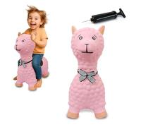 Lama bouncy animal with pump, BPA-free, up to 50 kg, promotes balance and motor skills, robust and durable, easy to clean