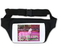 Lama Call The Cops. I Don't Give A FCK Waist Bag Fanny Pack White