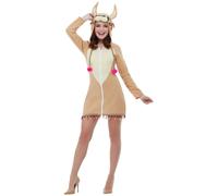 Lama costume ladies brown hooded dress ladies costume Size