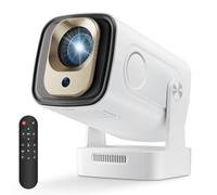 LAMA Mini 4K Portable Outdoor Projector, 200 ANSI Movie Portable Projector with Autofocus, Supports 180° Rotation for Home Theater, Camping, White