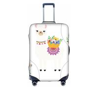 Lama Suitcase Cover Elastic Washable Luggage Cover Anti-Scratch Protector Multiple Sizes, White, Medium