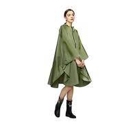LAMA Waterproof Rain Poncho, Lightweight Reusable Rain Poncho Coat, Hiking Rain Coat Jacket with Hood and Carry Pouch for Adults Women Men, Outdoor Activities, Green