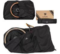 Lamaki Bike Travel Bag - Road & Gravel Bikes, MTB 26-29 Inch - Ideal for Travel & Transport - Only Remove the Front Wheel - Heavy Duty 1680D Nylon, Metal Zippers