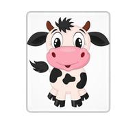 LAMAME Cartoon Milk Cow Printed Gaming Mouse Pad 10x12in Portable Mouse Pad-Durable And Washable