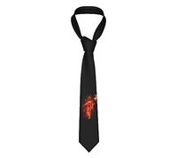 LAMAME Fire Nude Woman Flame printed men's Necktie men's suit tie silk tie for party, wedding, business occasions