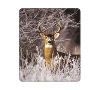LAMAME Free Whitetail Deer Printed Gaming Mouse Pad 10x12in Portable Mouse Pad-Durable And Washable