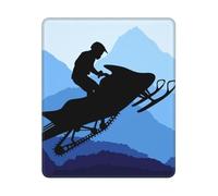 LAMAME Snowmobile Printed Gaming Mouse Pad 10x12in Portable Mouse Pad-Durable And Washable