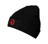 LAMAME Spartan Warrior Helmet Printed Warm Woolen Cap Fashion Knitted Cap Casual Beanies Black