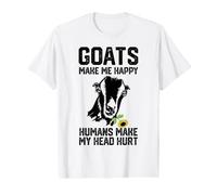 lamancha Goats Make me Happy Humans Make My Head Hurt Value Graphic T-Shirt