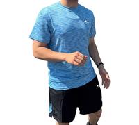 LAMANIERE Mens Active Stretchy Shorts Set Lightweight Breathable 4 Way Stretch Trail Outdoor Sport Fitness Gym Elasticated Shorts Flexibility Performance Co-ord Set S-2XL, Blue - ALP Logo, S