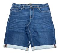LAMANIERE Mens Denim Stretch Shorts Cotton Summer Spandex Half Pants Super Stretch Roll Up Pants Classic Menswear Holiday, Dark Wash, 31W
