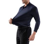 LAMANIERE Mens Formal Shirt Super Stretch Long Sleeve Slim Fit Plain Office Button Down Dress Shirt Regular Collared Muscle Fit