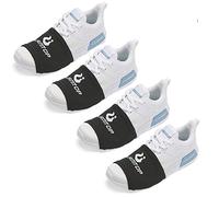 LAMANTOP Dance Shoe Socks on Smooth Floors Over Sneakers,Shoe Cover Dancing Shoe Sliders Ballet Dancers Turning Socks Protect Knees, 4 Pairs(black), One size