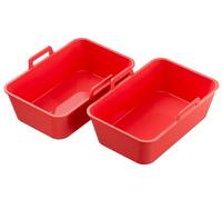 Lamapee Silicone Loaf Tins for Ninja Dual Air Fryer, Air Fryer Omelette Tray, Extra Thick 2.5mm Silicone, Air Fryer Accessories - Pack of 2