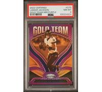 Lamar Jackson 2022 Certified Gold Team Purple Football Card #GT5 PSA 8 5/10