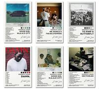 Lamar Poster Set: Good Kid Maad City, Damn, Mr. Morale & The Big Steppers, Section.80, To A Butterfly - 6 Piece, 8x12IN Unframed Canvas Prints