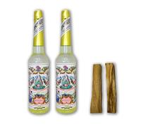 Lamare - Florida Water 270ml Pack of 2 units - Original Florida Water - Gift 2 Sticks Palo Santo - 100% Original Peru Yellow Cologne Murray & Lanman - Spiritual Water