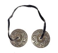 Lamatar1 Tingsha Cymbals Tibetan Buddhist Lucky symbol Embossed Meditation Yoga Bell Chime Hand made from Nepal