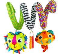 LAMAZE Activity Spiral Baby Pram Toy | Soft Baby Sensory Toy Ideal for Prams and Pushchairs | Suitable from 0 - 6 Months, Boys and Girls