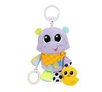 Lamaze Hayley the Hippo Clip On, Baby Sensory Toy with Clip for Pram, Pushchair