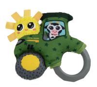Lamaze John Deere My First Tractor Rattle | Soft Baby Rattle with Easy to Grip Ring Handle, Multiple Fabric Textures, Ribbons | Sensory Toys for Babies from 0+ Months
