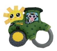 Lamaze John Deere My First Tractor Rattle | Soft Baby Rattle with Easy to Grip Ring Handle, Multiple Fabric Textures, Ribbons | Sensory Toys for Babies from 0+ Months