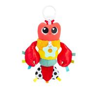 LAMAZE Liam The Lobster Clip & Go, Baby Sensory Toy with Textures and Crinkles, Teething Claws, Stroller Clip Attachment, Colourful Development Toy for Newborns and Infants, Suitable from Birth